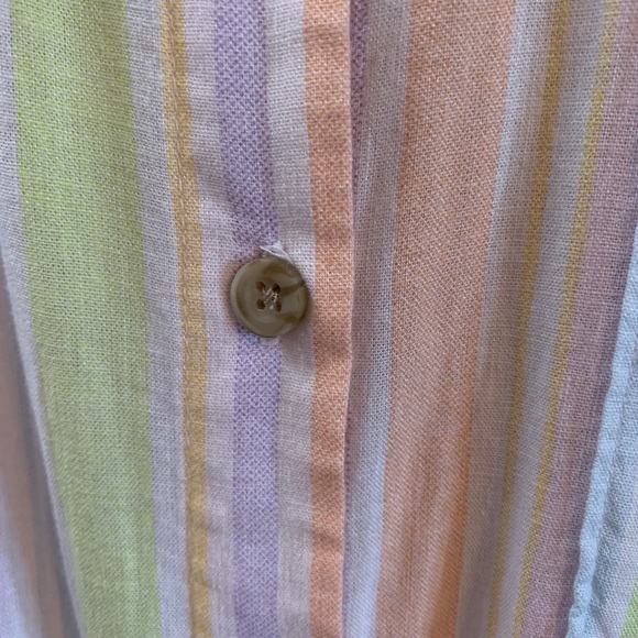 (K259) NWT, Wonder Nation Girls Plus Sz 14-16 Linen Camp Top, Tie Front 1 pocket - Picture 8 of 12